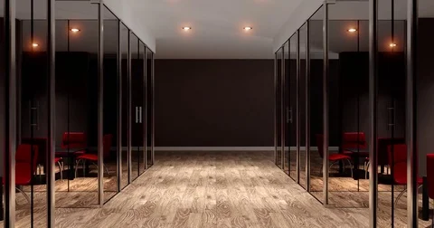 Interior of the modern office in the highlands. 3d rendering. Stock Footage 74278201
