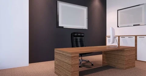 Interior of the modern office in the highlands. 3d rendering. Video stock 74278206