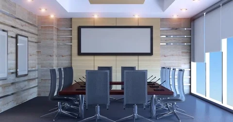 Interior of the modern office in the highlands. 3d rendering. Stock Footage 74278216