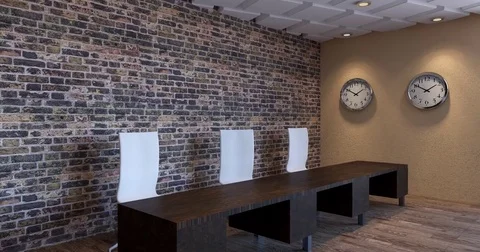 Interior of the modern office in the highlands. 3d rendering. Stock Footage 74278221