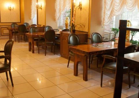 Interior of modern restaurant Stock Photos