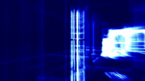 Interior of modern room 3d Stock Footage