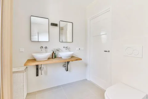 Interior of modern with sinks Stock Photos