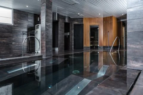 Interior of modern spa salon Stock Photos