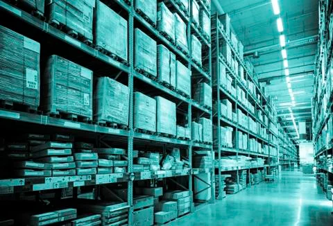 Interior of a modern warehouse Stock Photos