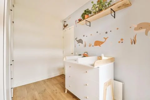 Interior of modern workplace at home Stock Photos