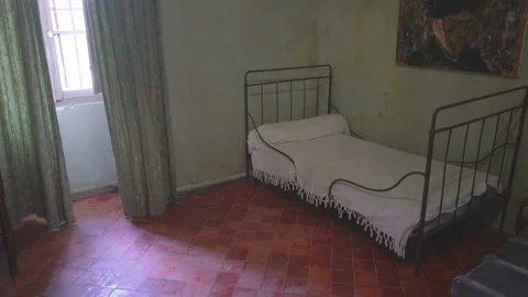 Interior of the Monastery of Saint-Paul de Mausole, Saint-Rémy-de-Provence, Prov Stock Footage 142403223