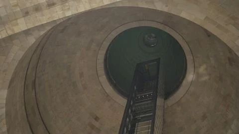 Interior of the Monument to the Revolution and its Elevator Stock Photos