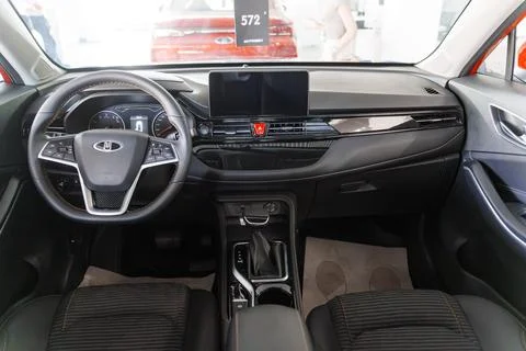 Interior of the Moskvich car Stock Photos