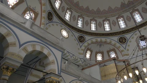 Interior Mosque Details Stock Footage 95545912
