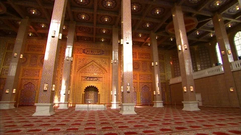 Interior of Mosque Vídeos de archivo 88337469