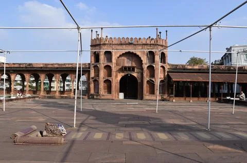 Interior of Moti Masjid Stock Photos