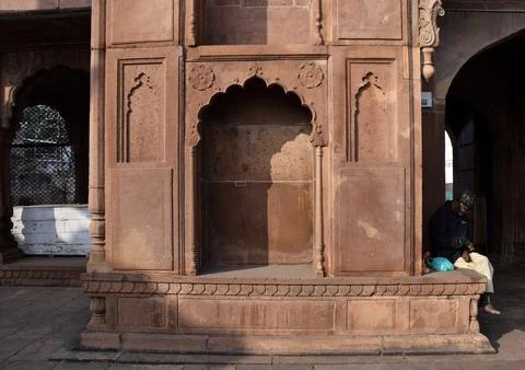 Interior of Moti Masjid Stock Photos