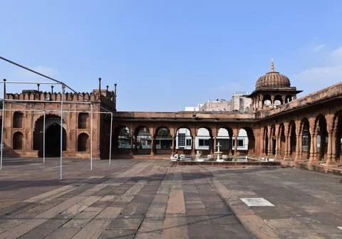Interior of Moti Masjid Stock Photos