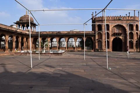 Interior of Moti Mosque Stock Photos