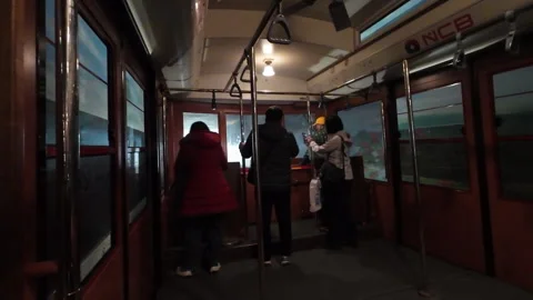 Interior of mountain train in Sapa Stock Footage 295086694