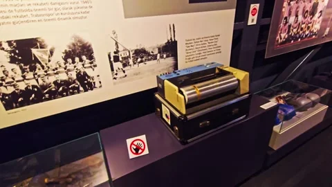 The interior of the museum of the city Stock Footage 277162554