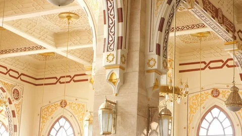 Interior of the Muslim Mosque Video stock 88105486
