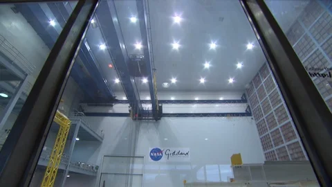 Interior of NASA Goddard Space Flight Center Stock Footage 99086424