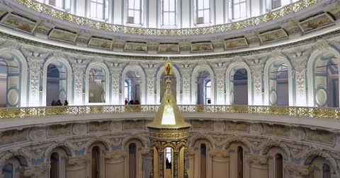 Interior of the New Jerusalem Monastery in Russia in the winter Stockbeeldmateriaal 72119409