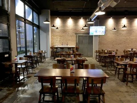 Interior of newly opened UTOG Brewing Company pub in Odgen Utah Stock Photos
