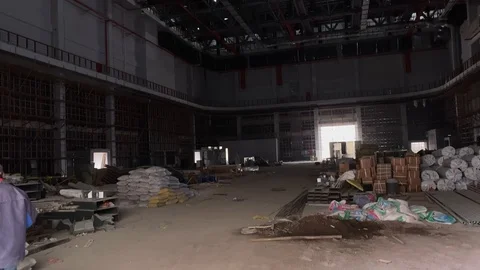 Interior of No 1 indoor studio of Hengdian film and television base Vídeos de archivo 123767714