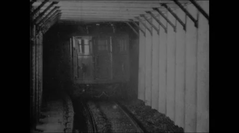 Interior N.Y. subway, 14th St. to 42nd St. (1905) (II) Stock Footage 31130810
