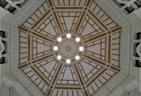 Interior octagonal plan, Flinders St.Railway Station central dome. Melbourne-AUS Stock Photos
