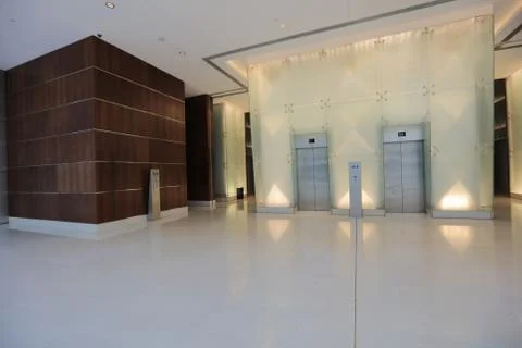Interior of an office building with reception Fotos de archivo