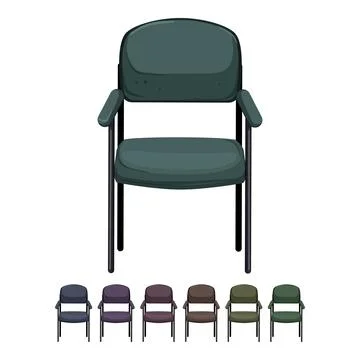 Interior office chair cartoon vector graphic Stock Illustration