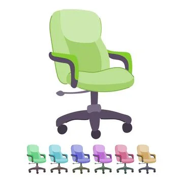 Interior office chair vector cartoon graphic 스톡 일러스트