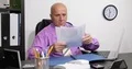 Interior Office Room Manager Read Approved Documents and Give Them to Secretary 4k or 4k+ Resolution