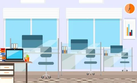 Interior office room.Vector illustration for design 스톡 일러스트