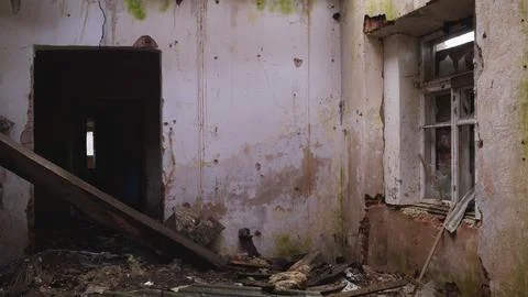Interior of an old, abandoned building Stock Photos