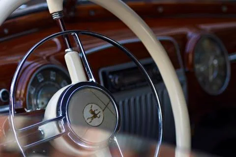 Interior of an old car Stock Photos