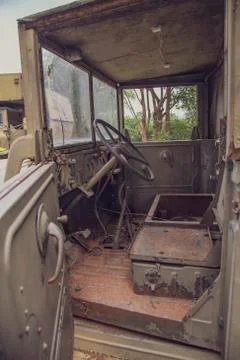 Interior of old car Stock Photos
