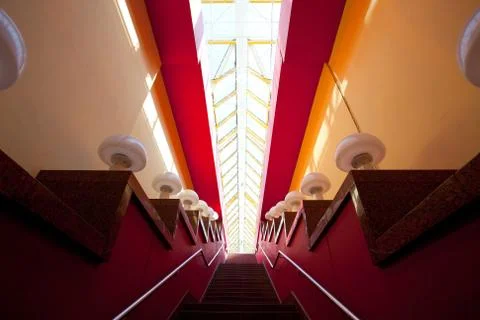 Interior of an old covered bridge Foto stock