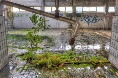 Interior old factory Foto stock