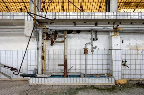 Interior old factory Stock Photos