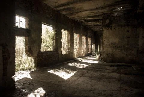 Interior of an old factory Stock Photos