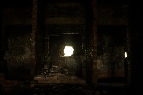 Interior of an old factory Foto stock