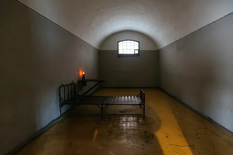 Interior of old prison cell Stock Photos