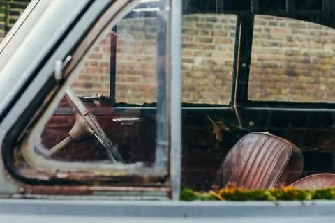 Interior of an old retro car Stock-Fotos