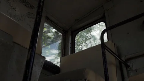 Interior Of An Old Train Car Stock Footage 87480152