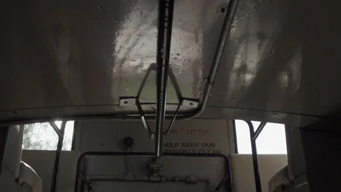 Interior Of An Old Train Car Stock Footage 87480206