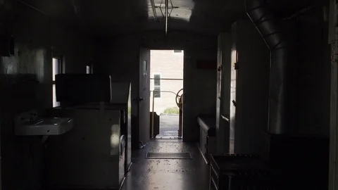 Interior Of An Old Train Car Stock Footage 87480223