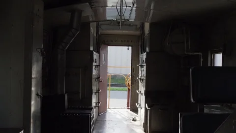 Interior Of An Old Train Car Stock Footage 87480242