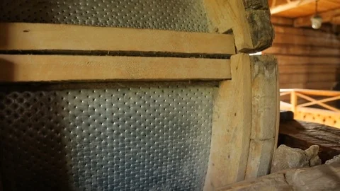 Interior of an old village windmill Video stock 83559841