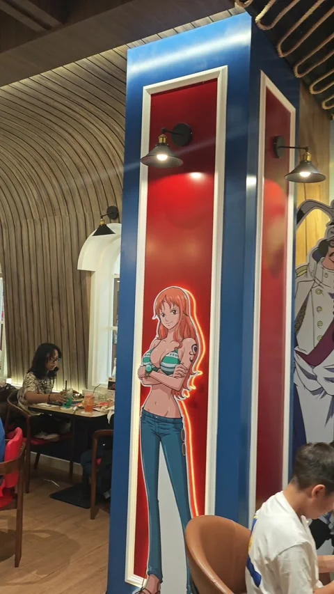 The interior of One piece restaurant Stock Footage 315141184