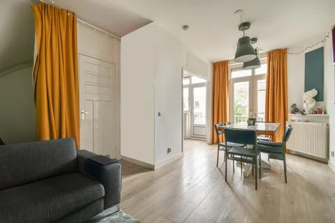 The interior of an open-plan apartment Stock Photos